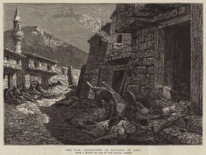 The War, Massacres at Bayazid, in Asia by Charles Auguste Loye